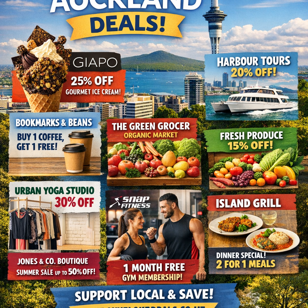 Discover Exclusive Deals from Auckland’s Local Businesses